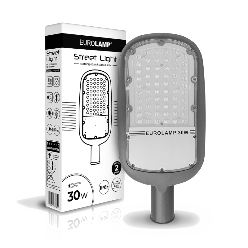 Консольний світильник EUROLAMP 30Вт, 5000К, 3300lm, IP65 (LED-SLA-30w(smd))